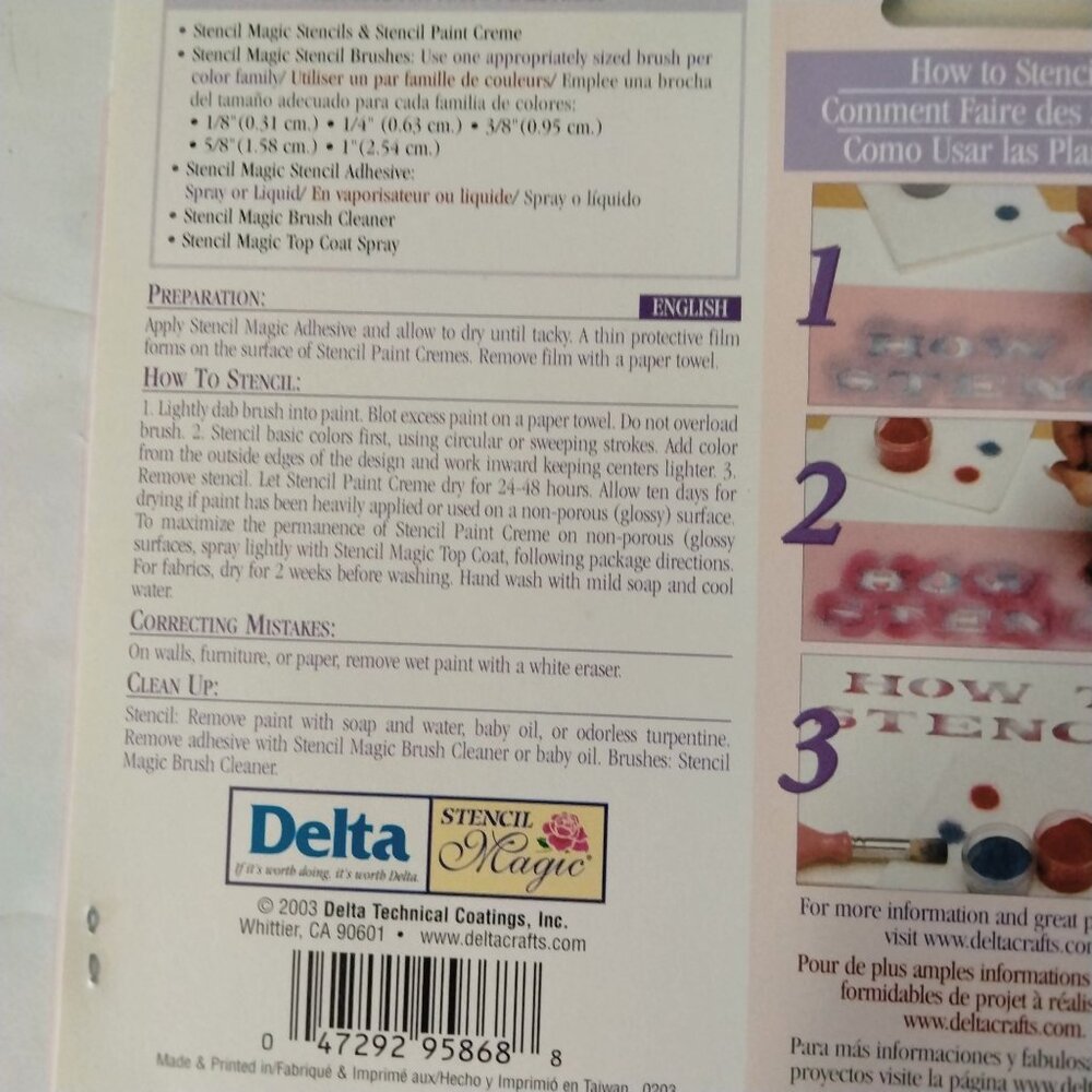 Delta Stencil Magic One Step Background Strokework Grid - Picture 7 of 10